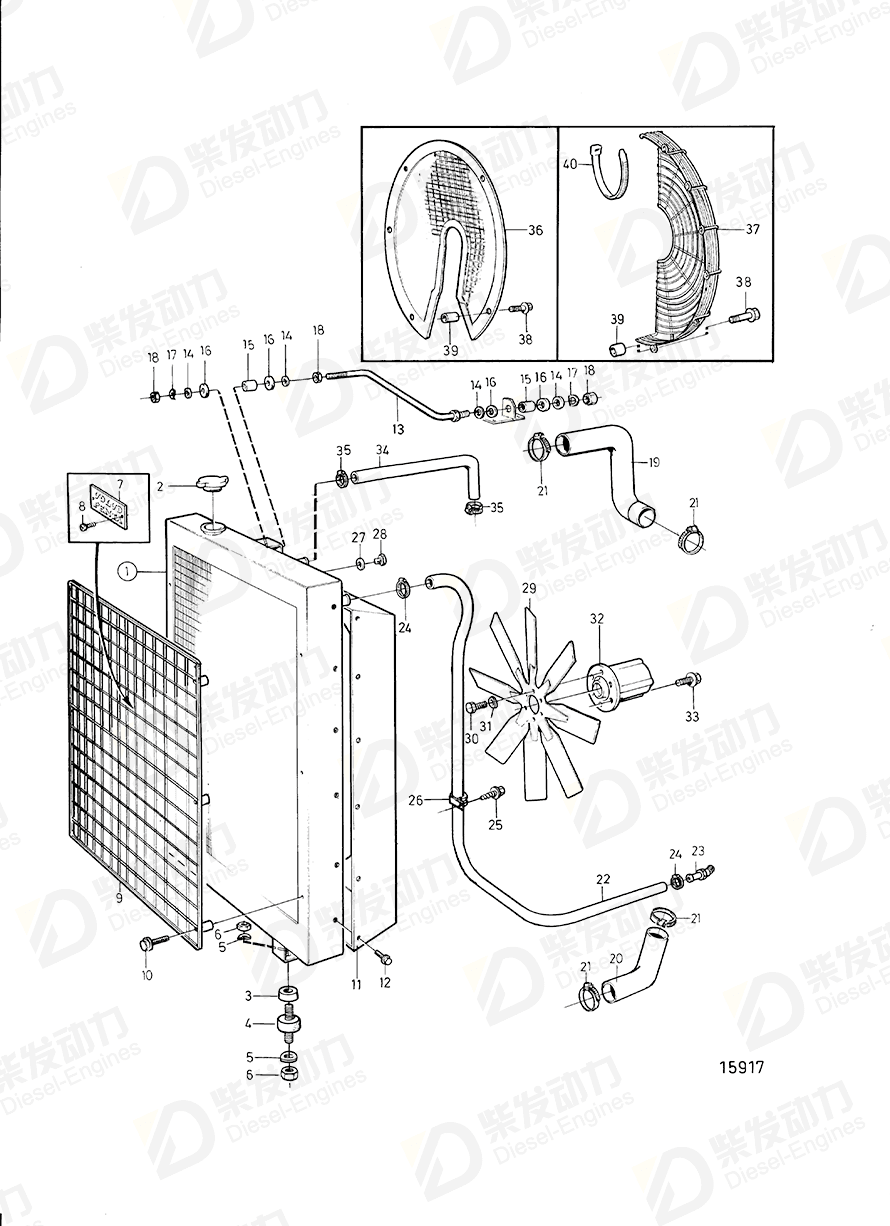 volvo penta Fan protector 848874 Drawing volvo penta Fan protector 848874 Drawing